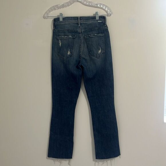 Mother Denim The Insider Crop Fray in Homebound Jeans Straight Leg Jeans Size 26 - Picture 13 of 16